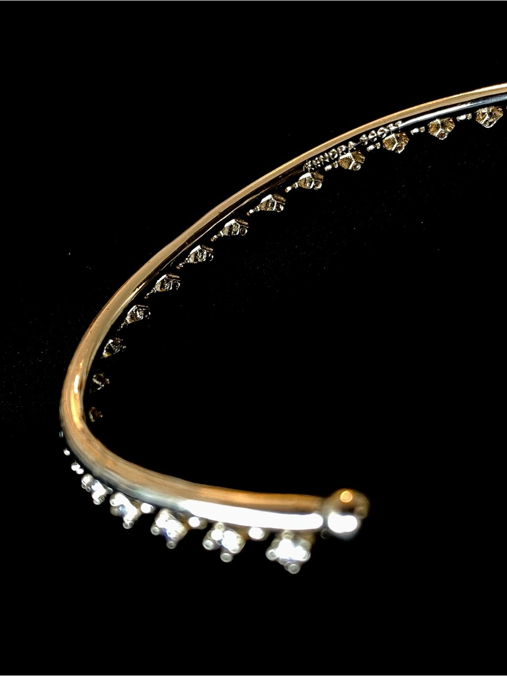 Kendra Scott Rhodium-Plated Pavé Crystal Cuff Bracelet